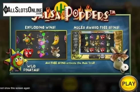 Start Screen. Salsa Poppers from Nucleus Gaming
