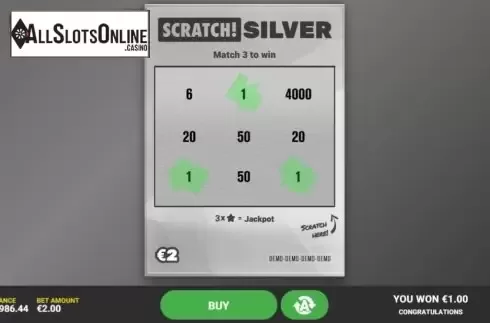 Game Screen 3. Scratch Silver from Hacksaw Gaming