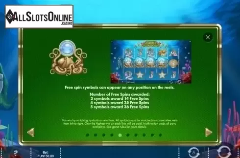 Paytable 5. Siren's Kingdom from IronDog