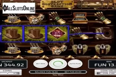 Win screen 2. Slot Contraption from Concept Gaming