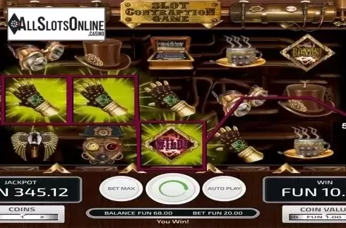 Win screen 3. Slot Contraption from Concept Gaming