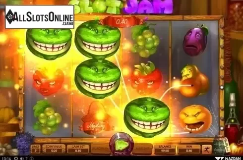 Win screen. Slot Jam from Wazdan