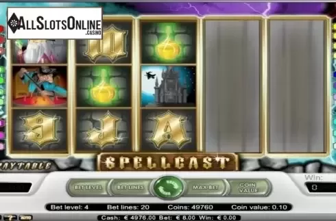 Screen2. Spellcast from NetEnt