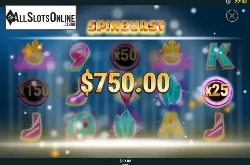 Win screen 3. Spin Burst from Slot Factory