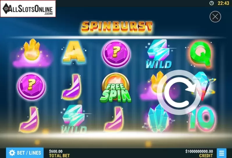 Reel screen. Spin Burst from Slot Factory