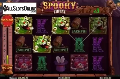 Win screen 2. Spooky Circus from Mobilots
