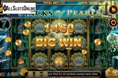 Big Win. Stacks of Pearls from Lightning Box