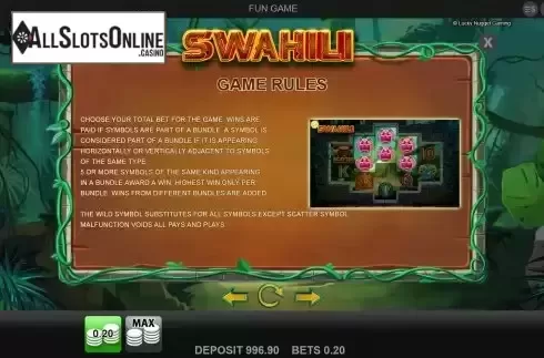 Rules screen