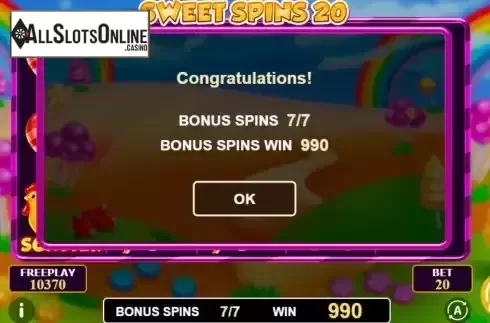 Win Free Spins Game screen