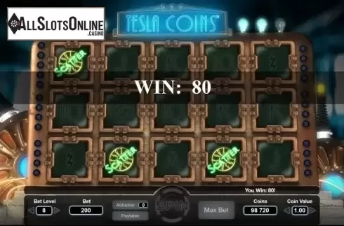 Win Screen 2. Tesla Coins from Gameway