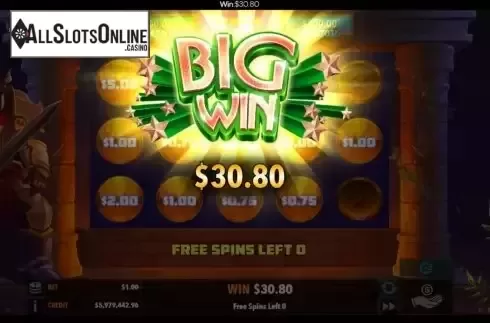 Win Bonus Game screen