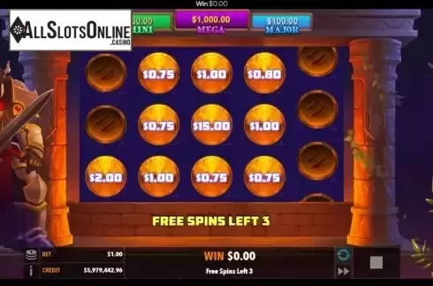 Bonus Game screen