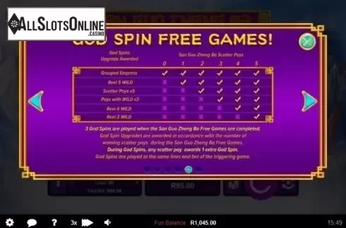 Free Spins 2. Three Kingdom Wars (San Guo Zheng Ba) from RTG