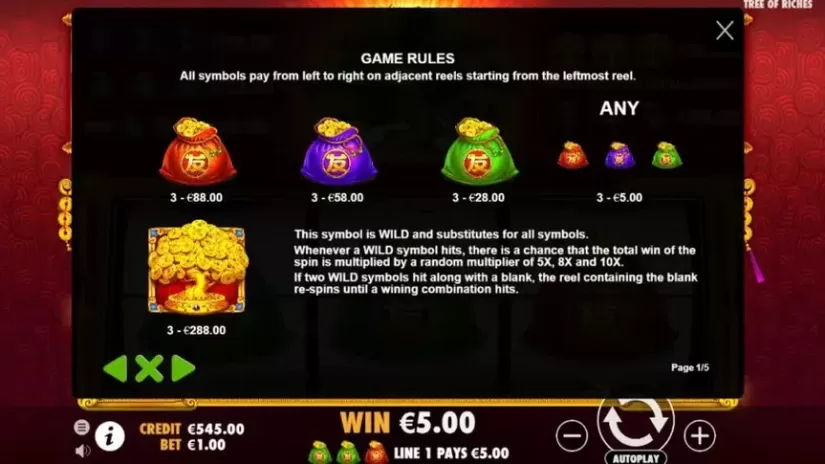 Tree of Riches slot screenshot 2