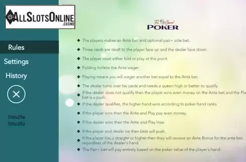 Game Rules Screen