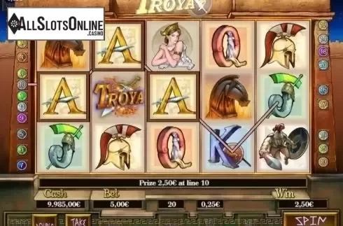 Win screen. Troya from R. Franco