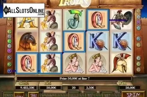 Wild Win screen. Troya from R. Franco