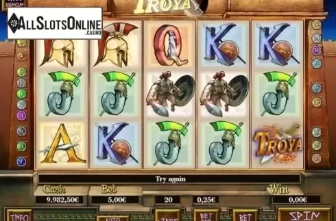 Reel screen. Troya from R. Franco