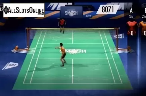 Game Screen. Virtual Badminton from Kiron Interactive