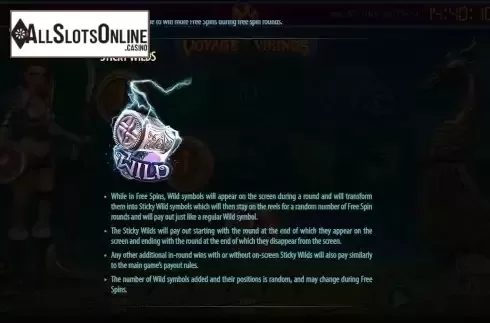Sticky wilds screen