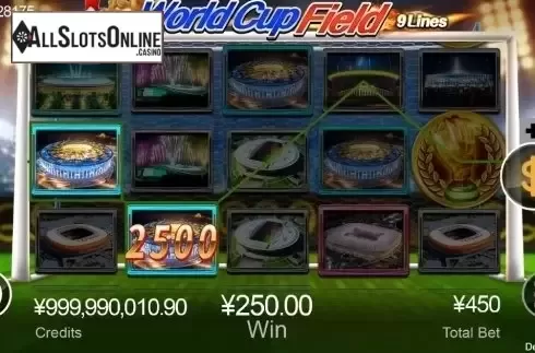 Win Screen. Wold Cup Field from CQ9Gaming