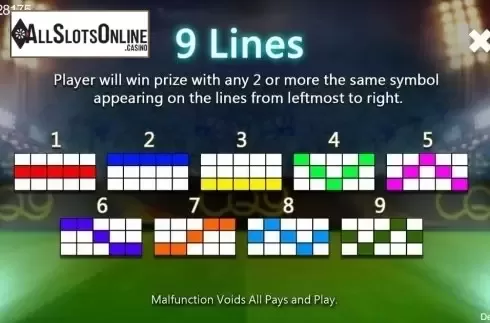 Lines. Wold Cup Field from CQ9Gaming