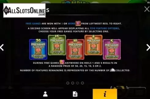 Features screen