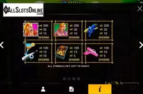 Paytable screen 2