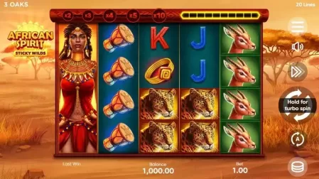 African Spirit Sticky Wilds slot screenshot 1