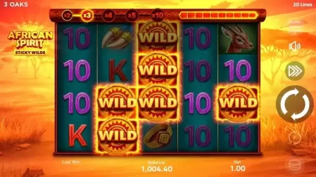 African Spirit Sticky Wilds slot screenshot 2