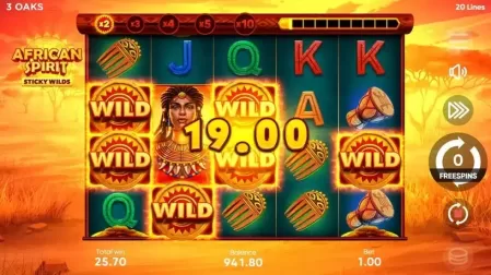 African Spirit Sticky Wilds slot screenshot 5