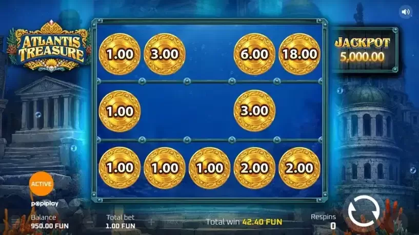 Atlantis Treasure slot screenshot 