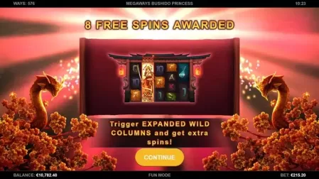 Bushido Princess Megaways slot screenshot 2