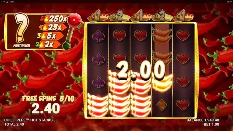 Chilli Pepe Hot Stacks slot screenshot 5