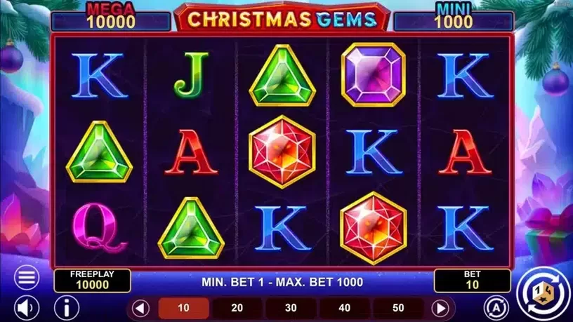Christmas Gems Hold And Win slot screenshot