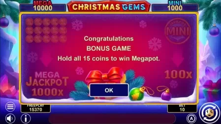 Christmas Gems Hold And Win slot screenshot 4