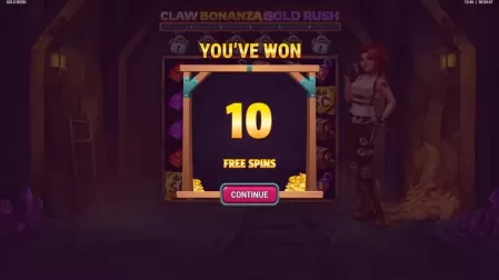 Claw Bonanza: Gold Rush slot screenshot 4