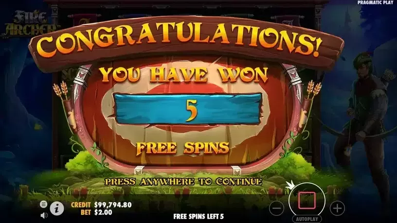 Fire Archer slot screenshot 3