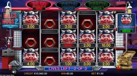 Hell’s Hogs 2 Squelin’ Wheels slot screenshot 4