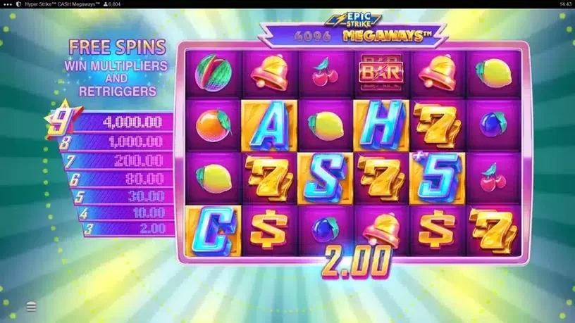 Hyper Strike Cash Megaways slot screenshot 3