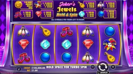 Joker's Jewels Hold & Spin slot screenshot 1