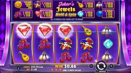 Joker's Jewels Hold & Spin slot screenshot 2
