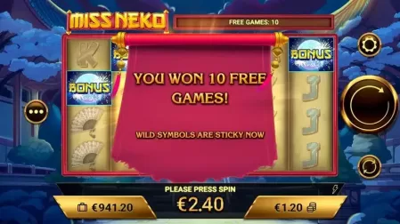 Miss Neko slot screenshot 3