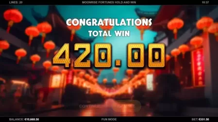 Moonrise Fortunes Hold & Win slot screenshot 5