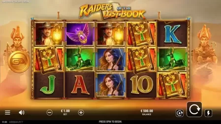 Raiders of the Lost Book slot screenshot 1