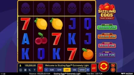 Sizzling Eggs™ Extremely Light slot screenshot 1