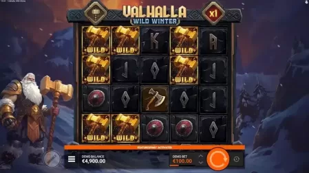 Valhalla Wild Winter slot screenshot 2