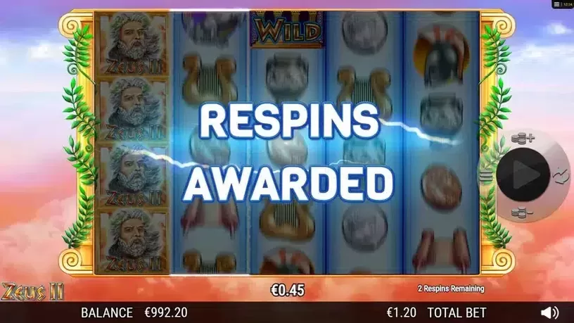 Zeus II slot screenshot 3