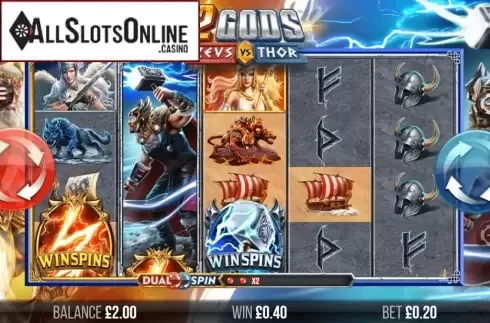 Reel Screen 2. 2 Gods Zeus vs Thor from 4ThePlayer