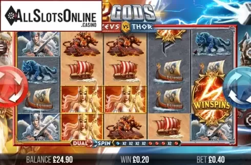 Reel Screen 1. 2 Gods Zeus vs Thor from 4ThePlayer